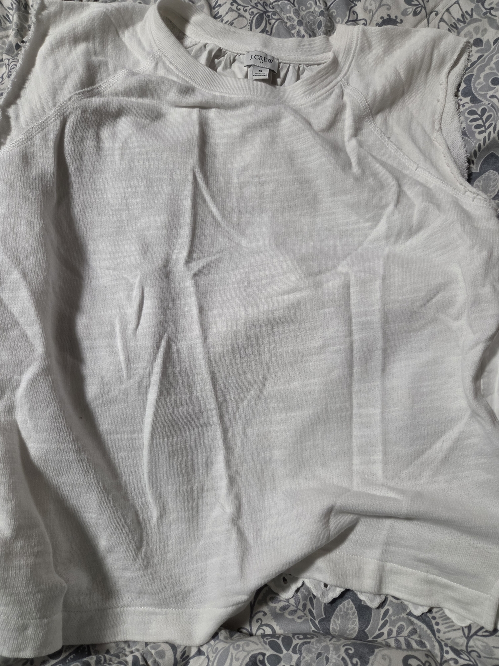 J.Crew White Sleeveless Crewneck Top